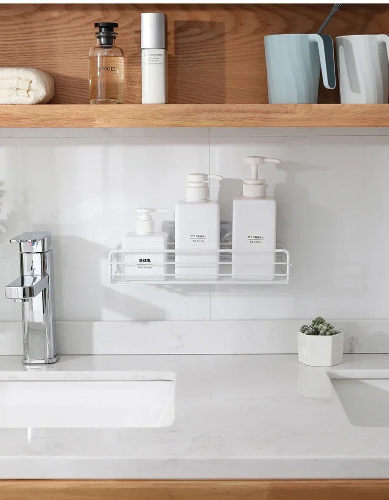 Corner Wall-Mounted Bathroom Shelf