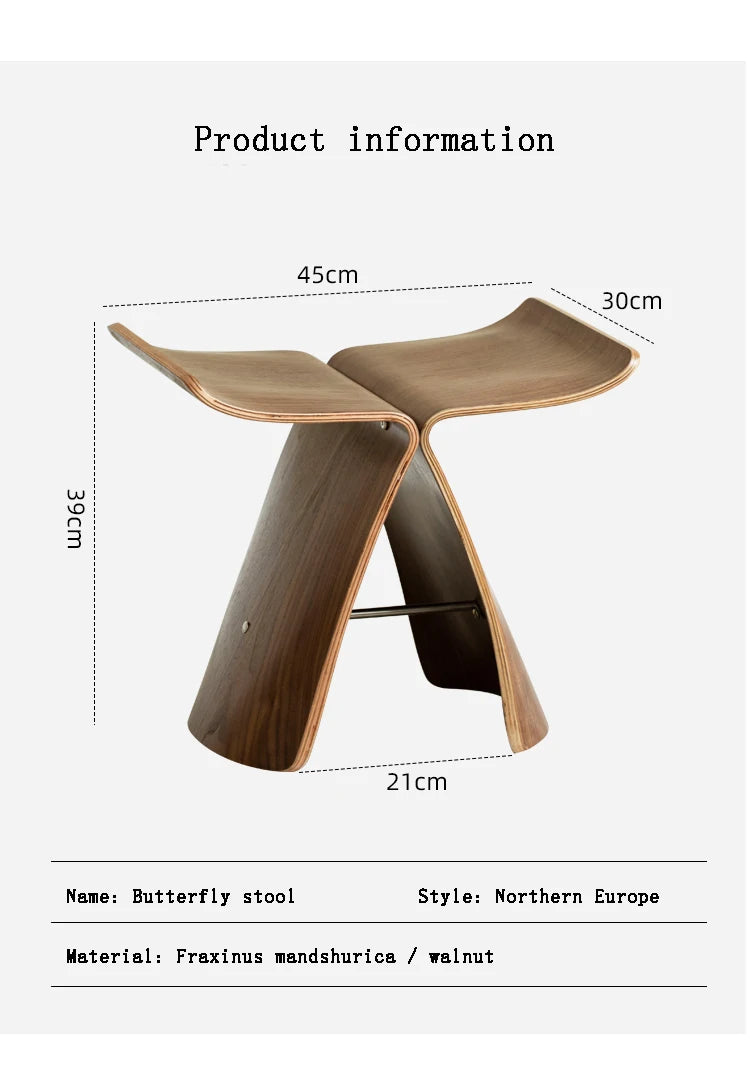Furniture Butterfly Stool Living Room Sofa Chair Porch Shoe Changing Stool Small Bench Creative Mobile Seat Chair For Leisure