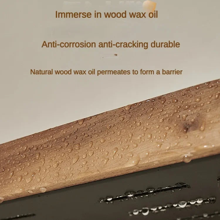 Wall-Mounted Wooden Kitchen Storage Rack