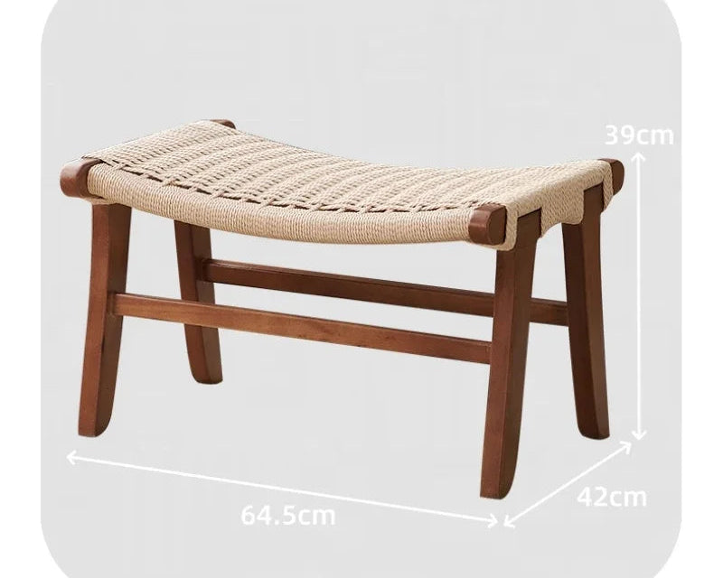 Handwoven Rattan Stool