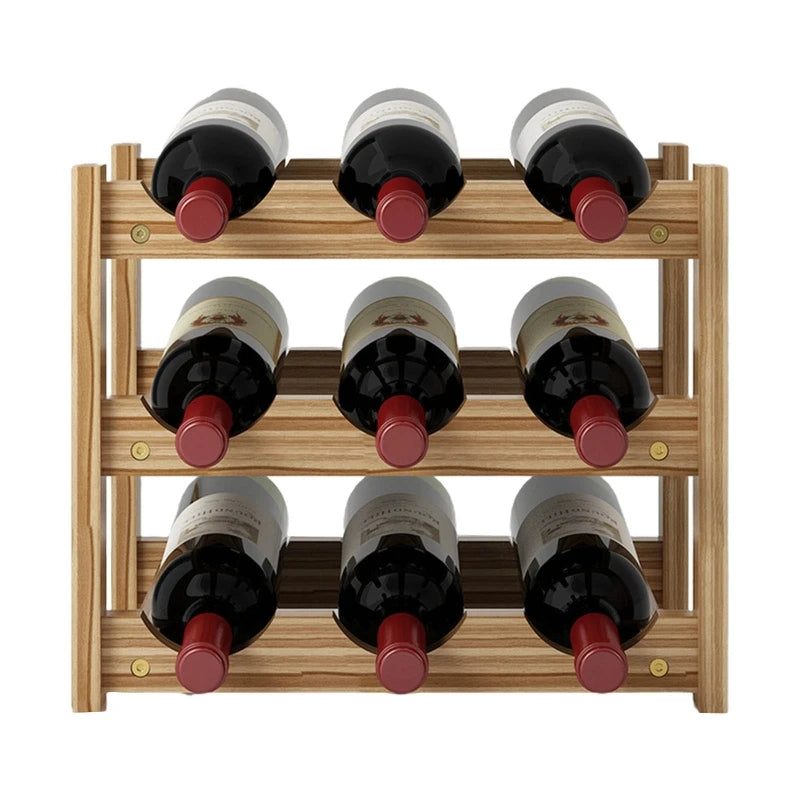 Standing Wooden Wine Rack Organizerr