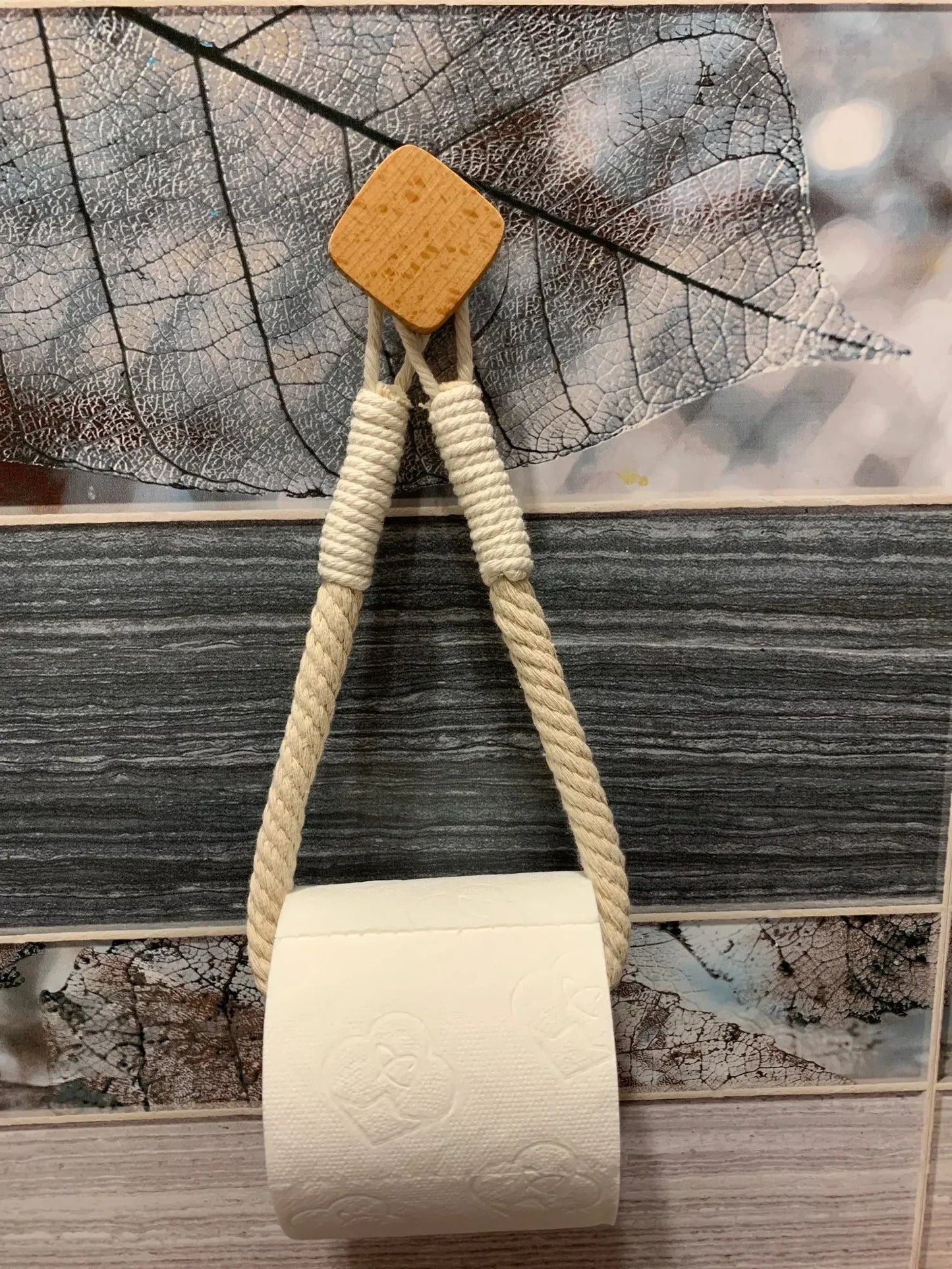 Minimalist Nail-Free Rope Paper Towel Holder