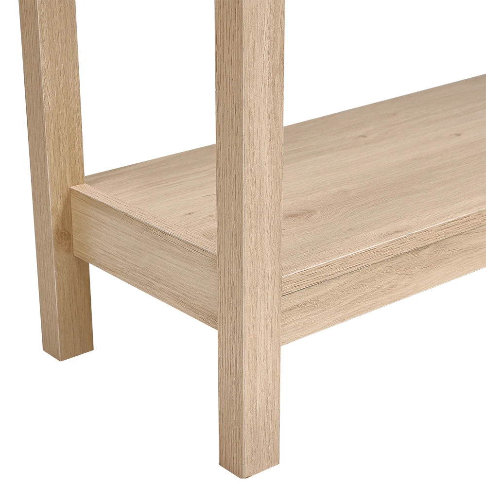 【Lifeideas】Rustic Wood Console Table with 3 Rattan Drawer Livingroom Bedroom Decoration Storage Cabinet