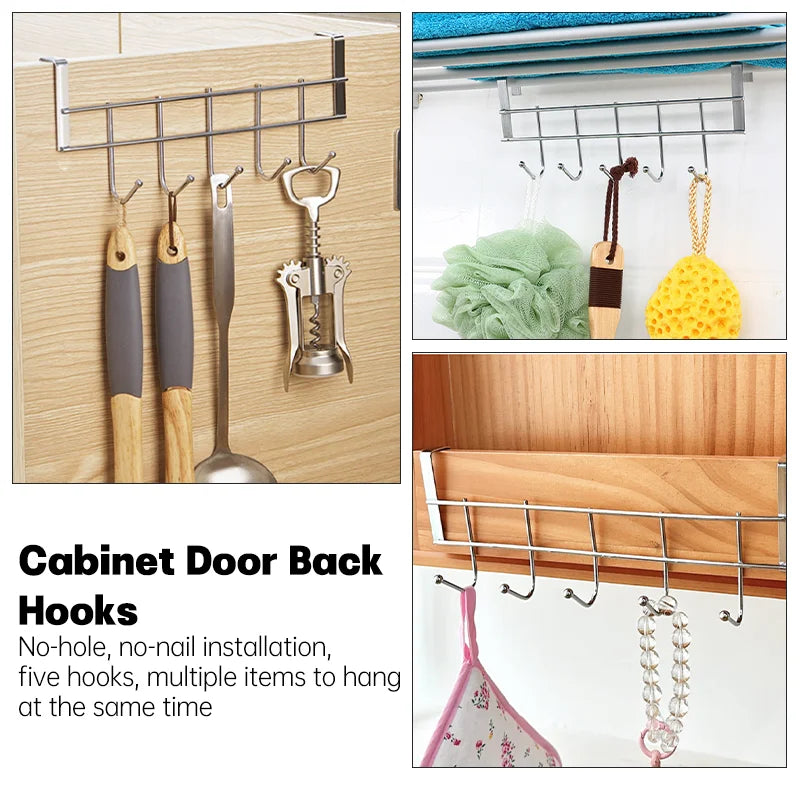 Stainless Steel Over-the-Door Cabinet Hooks