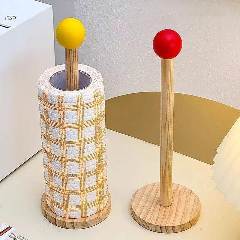 Wooden Vertical Paper Towel Holder