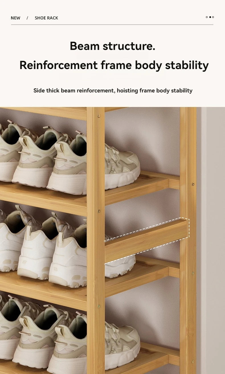 Multi-Layer Solid Wood Shoe Rack