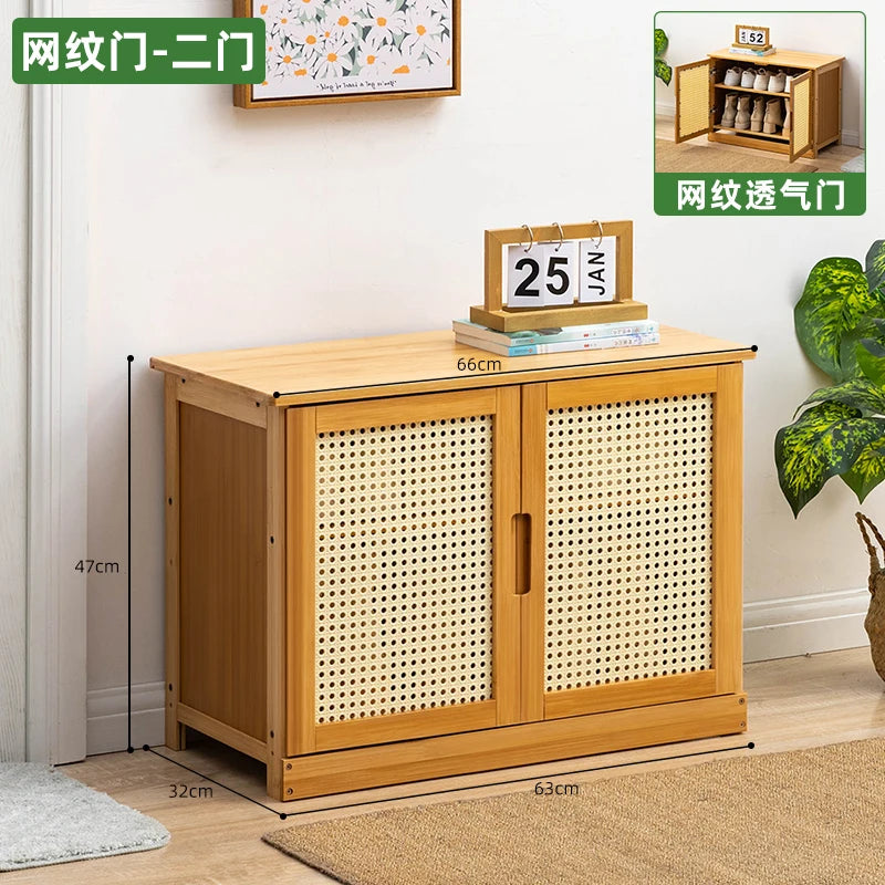 Home Entryway Shoe Bench Sit and Store Shoe Cabinet Breathable Dust-Proof Shoe Organizer Long Bench Shoe Rack for Doorway