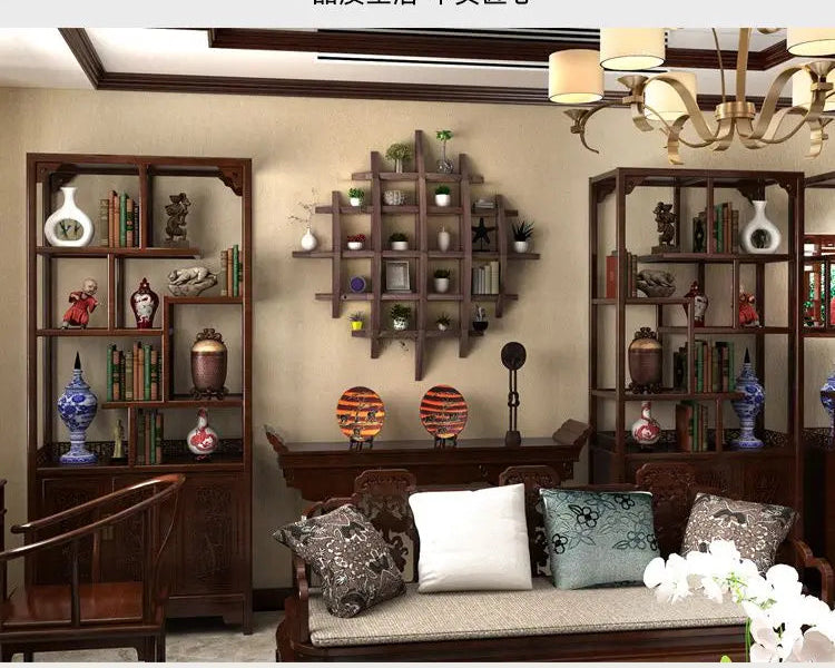 Minimalist Chinese Style Tea Set Display Rack