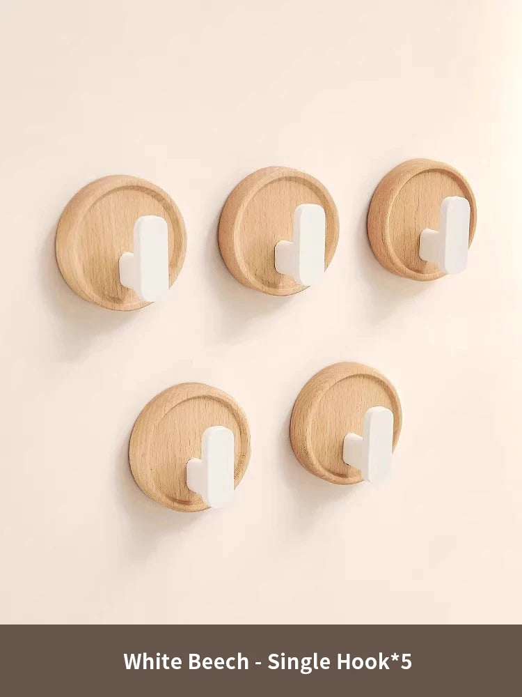 Walnut Wood Wall Coat Rack