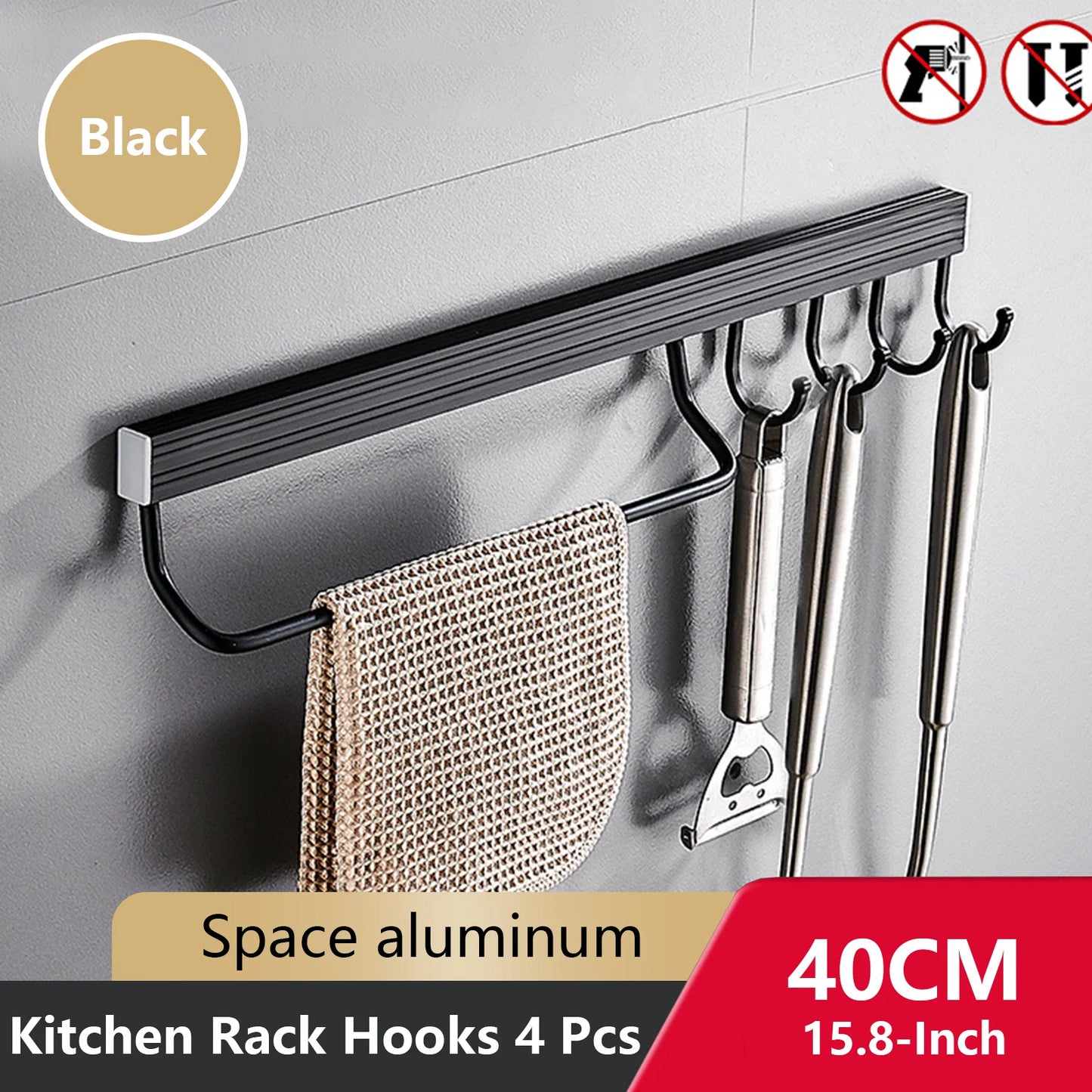 Wall Mounted Kitchen Hook Rack