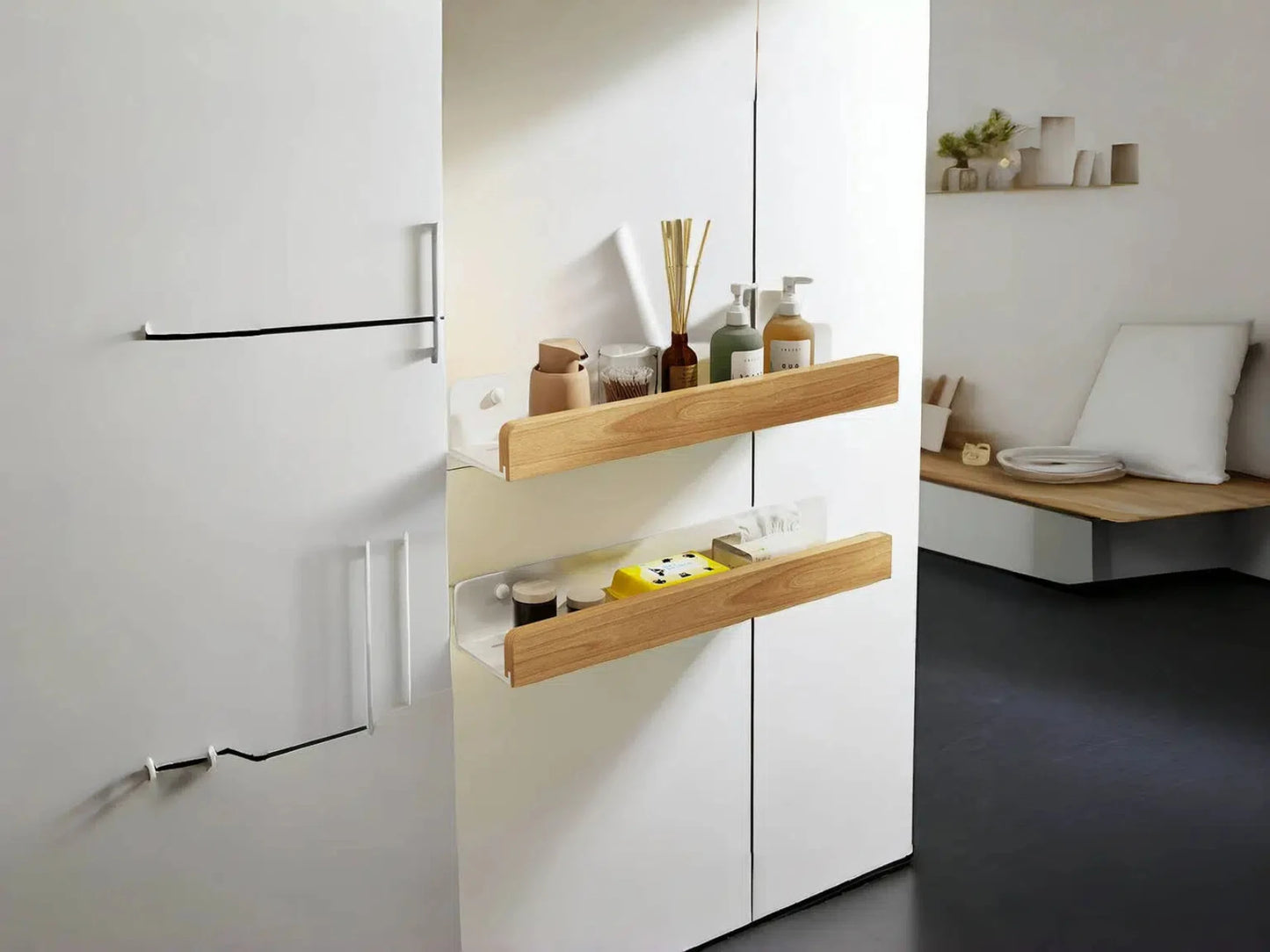 Rustic Wooden Kitchen Shelf