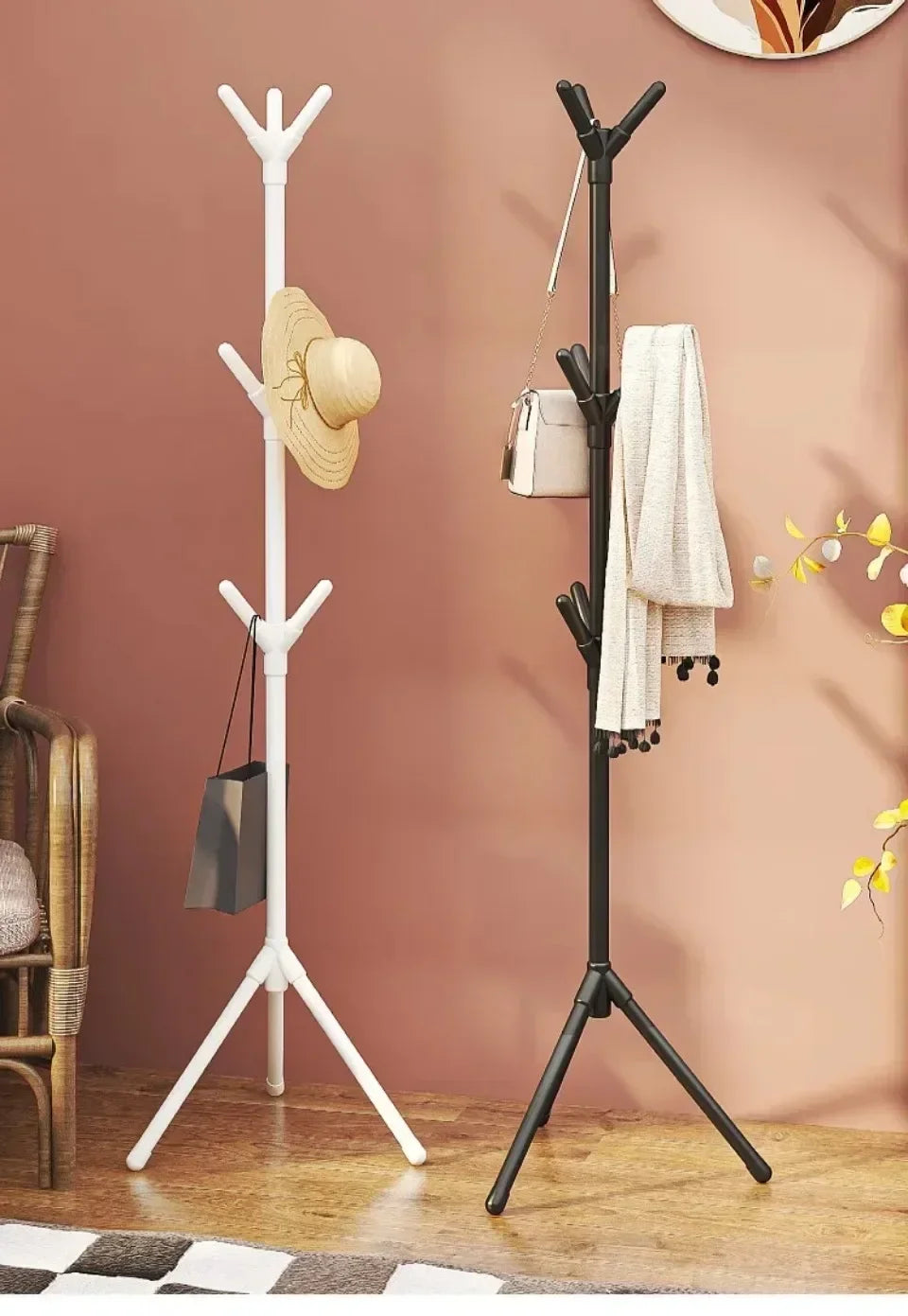 Floor-to-Ceiling Coat & Hat Rack