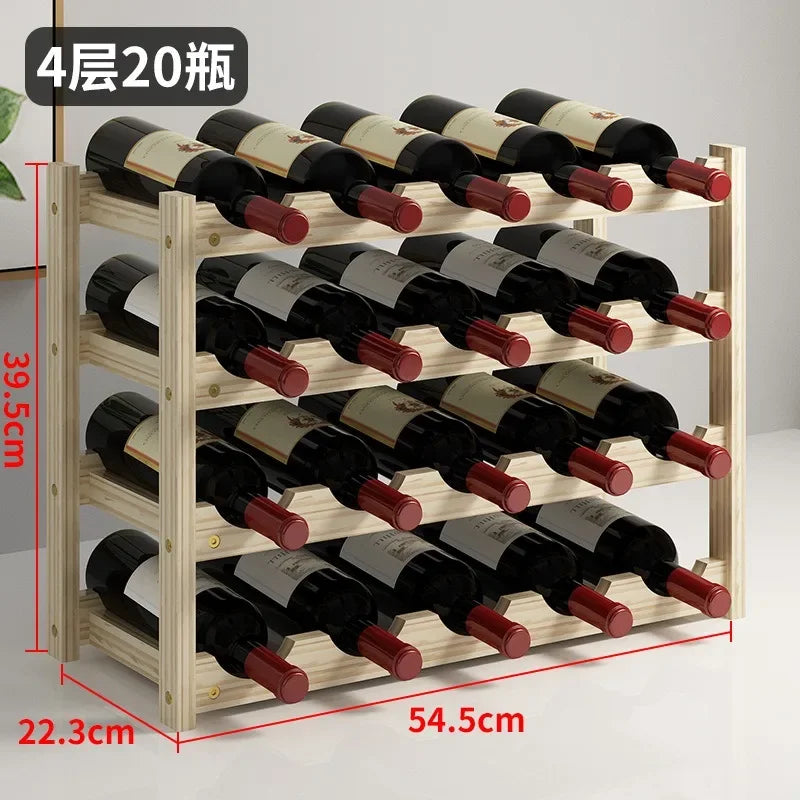 Solid Wood Wine Rack