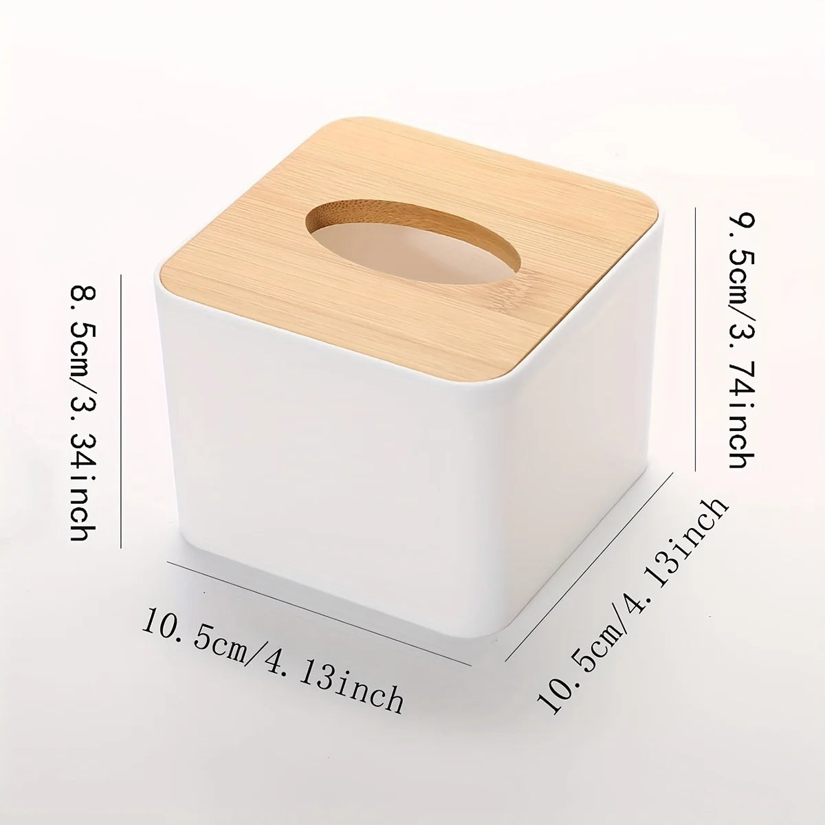 1pc/2pcs-Nordic Style Plastic Tissue Box with Wooden Cover - Paper Box for Restaurants and Rooms - Tissue Storage