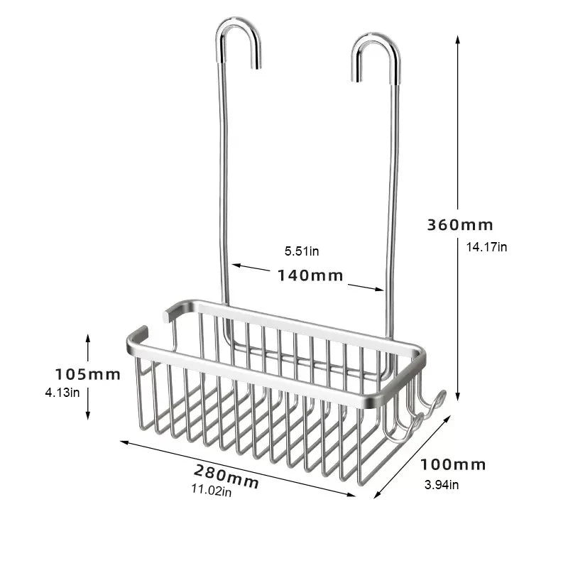 Bath Basket & Shampoo Rack Organizer