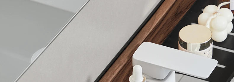 Walnut Wall-Mounted Toilet & Sink Shelf