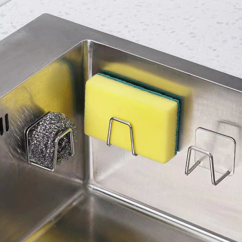 Minimalist Stainless Steel Sink Sponge Rack