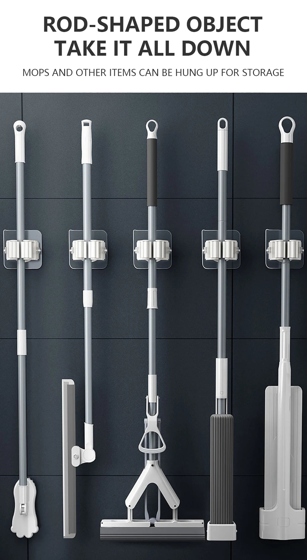 Multi-Purpose Wall Hook Organizer - No Drilling Required
