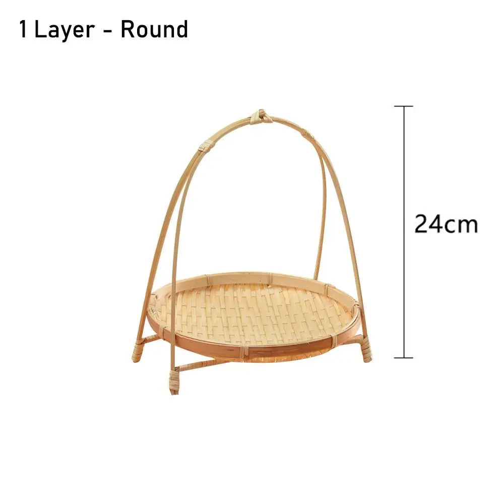 Multi-Layer Bamboo Woven Basket