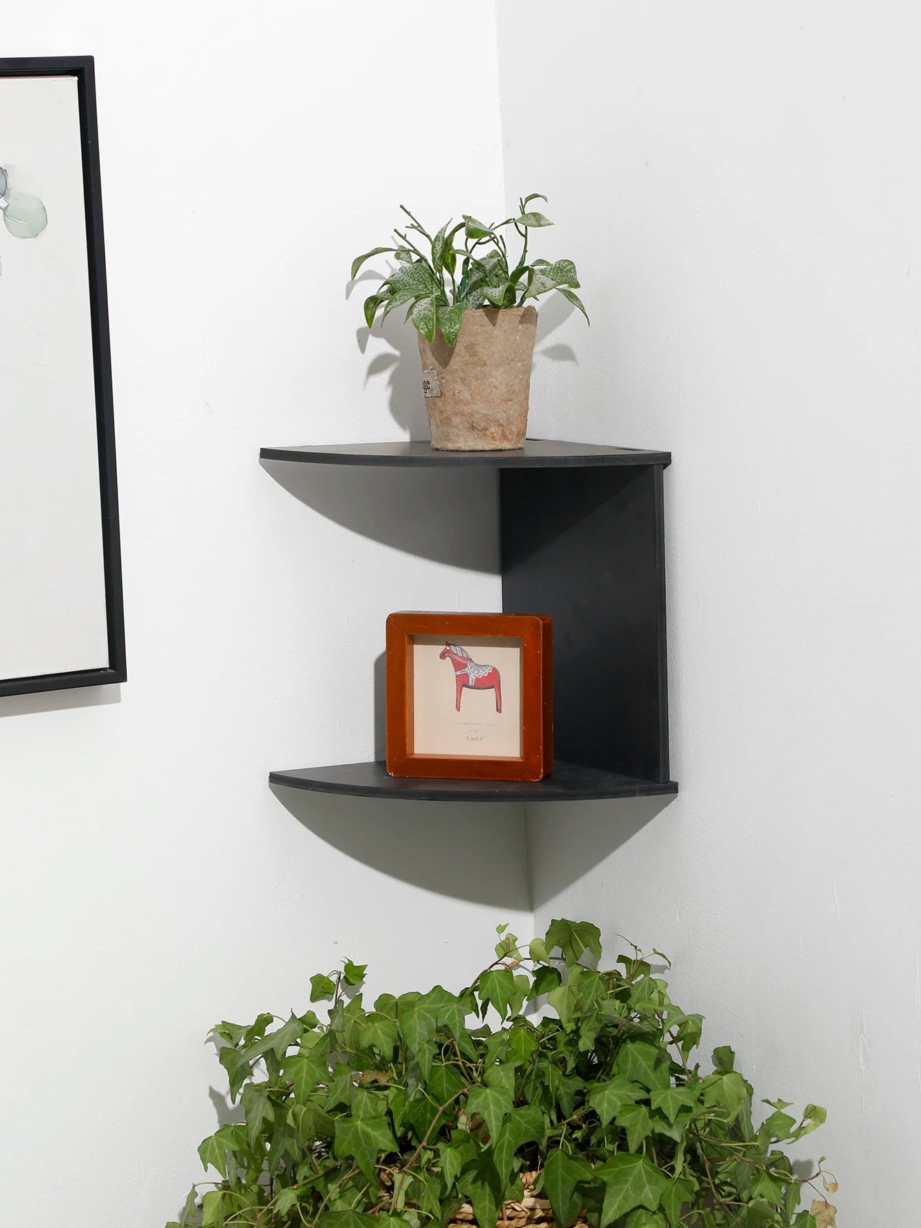 Wooden Burlywood Storage Shelf
