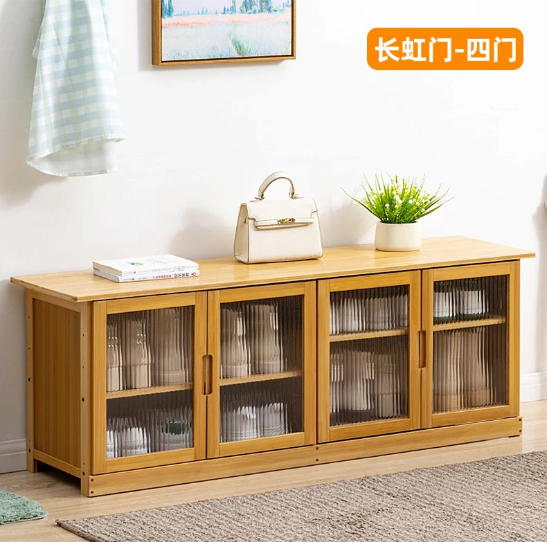 Home Entryway Shoe Bench Sit and Store Shoe Cabinet Breathable Dust-Proof Shoe Organizer Long Bench Shoe Rack for Doorway