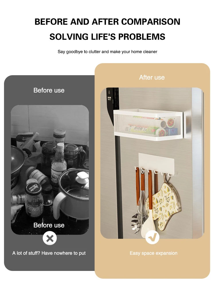 Space-Saving Magnetic Kitchen Rack