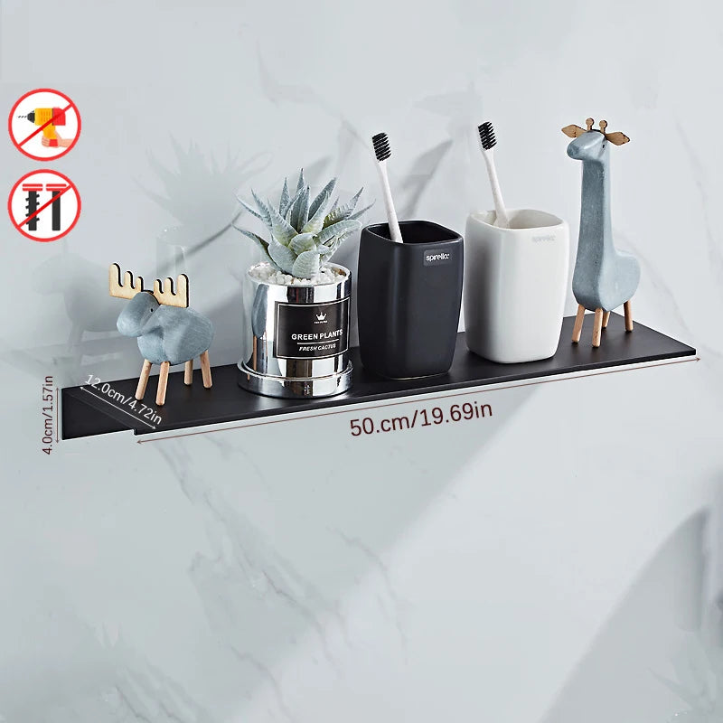 Black Space Aluminium Wall Shelf