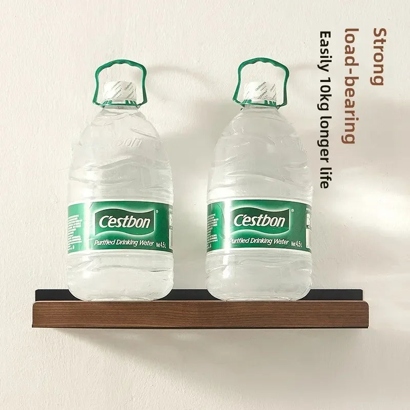 Wall-Mounted Wood Bathroom Shelf