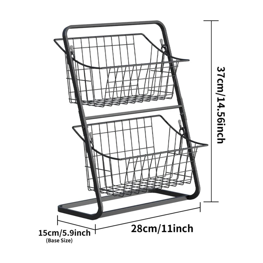 Fruit basket,,vegetable basket,Kitchen countertop storage basket,Wire removable storage rack,Spices and snack racks