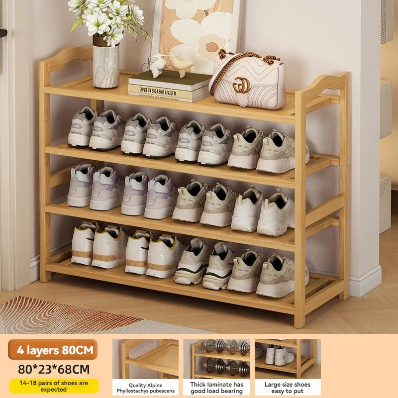 Multi-Layer Solid Wood Shoe Rack