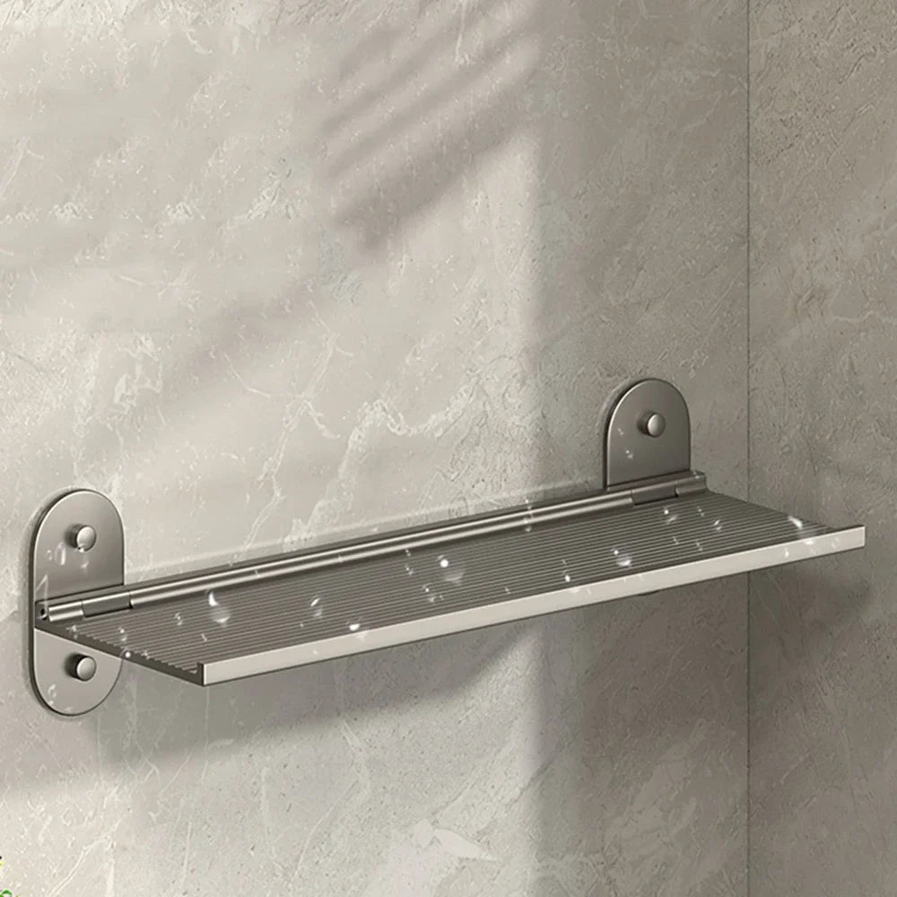 Foldable Aluminium Bathroom Wall Shelf