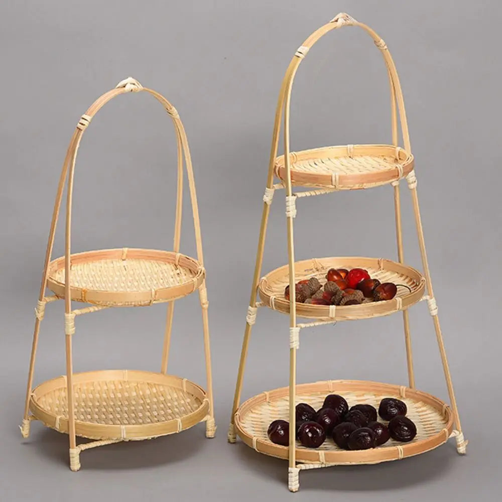 Multi-Layer Bamboo Woven Basket