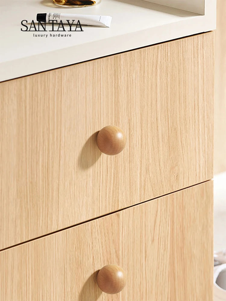 Nordic Walnut Wood Handle T bar Drawer Knobs Cupboard Long Pulls Kitchen Cabinet Door Handle Furniture Decorate Pulls and Knob