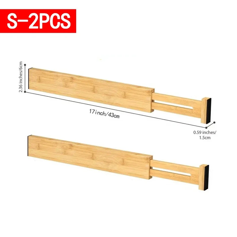 Adjustable Bamboo Drawer Dividers
