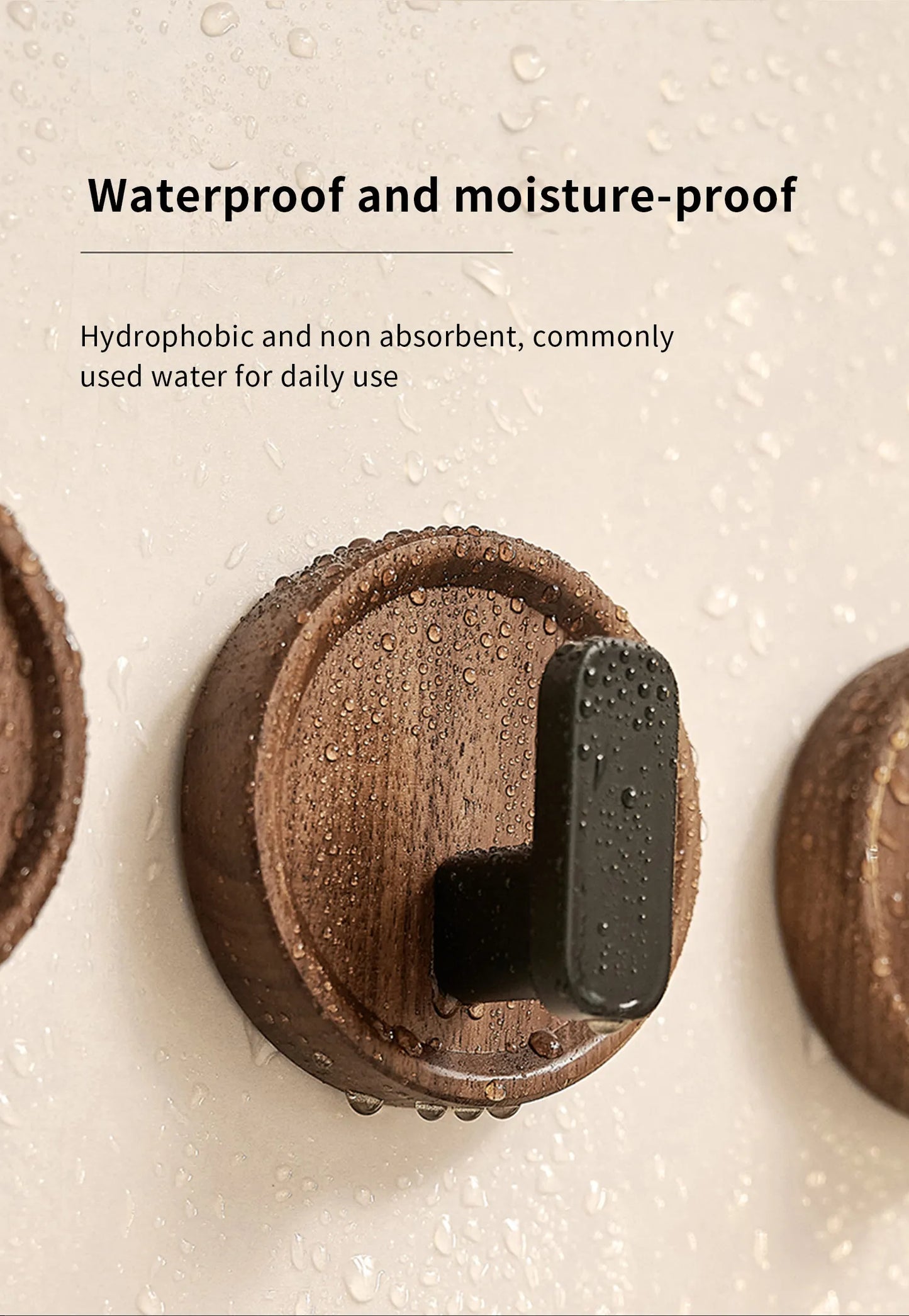 Walnut Wood Wall Coat Rack