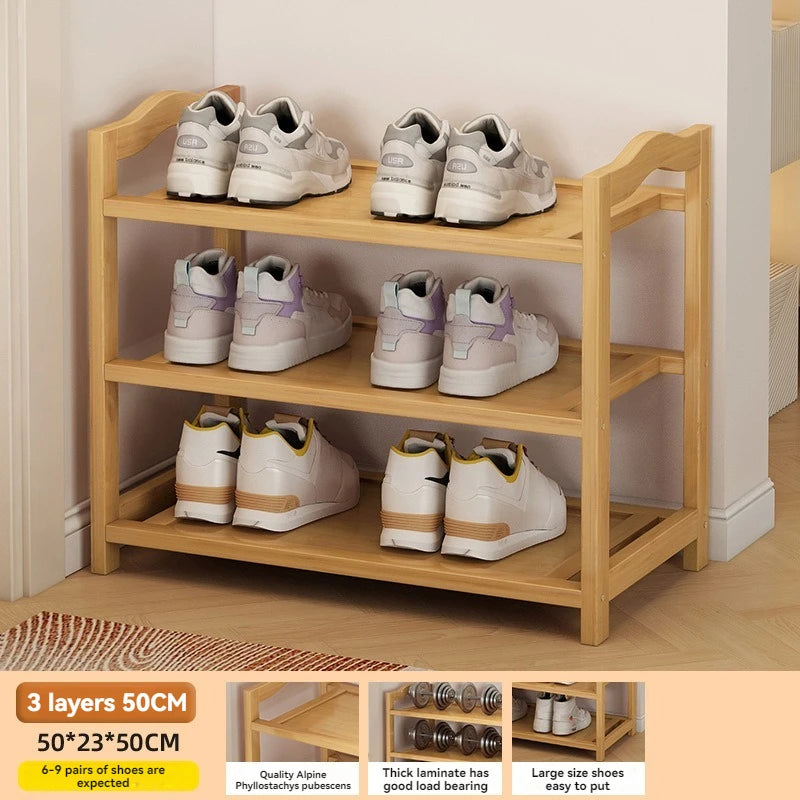 Multi-Layer Solid Wood Shoe Rack
