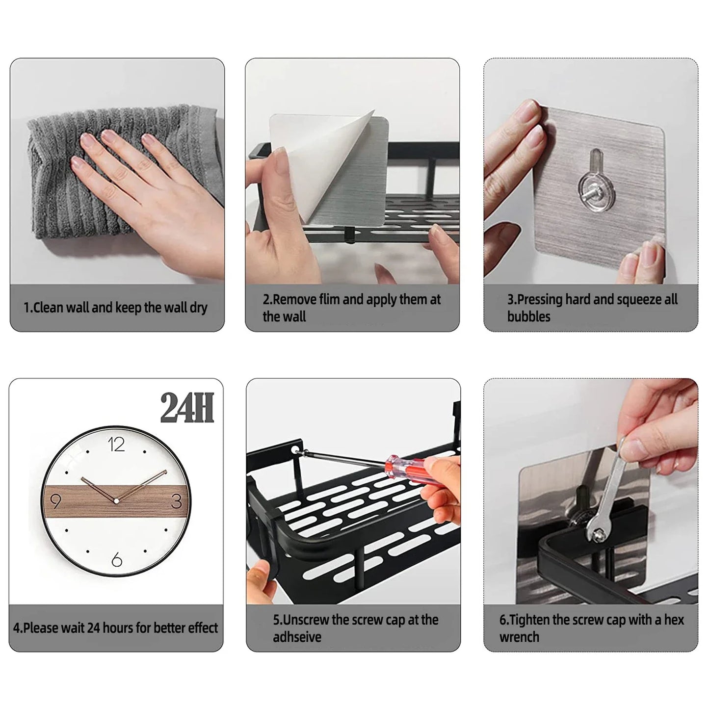 Modern  Bathroom Storage Rack - No-Drill