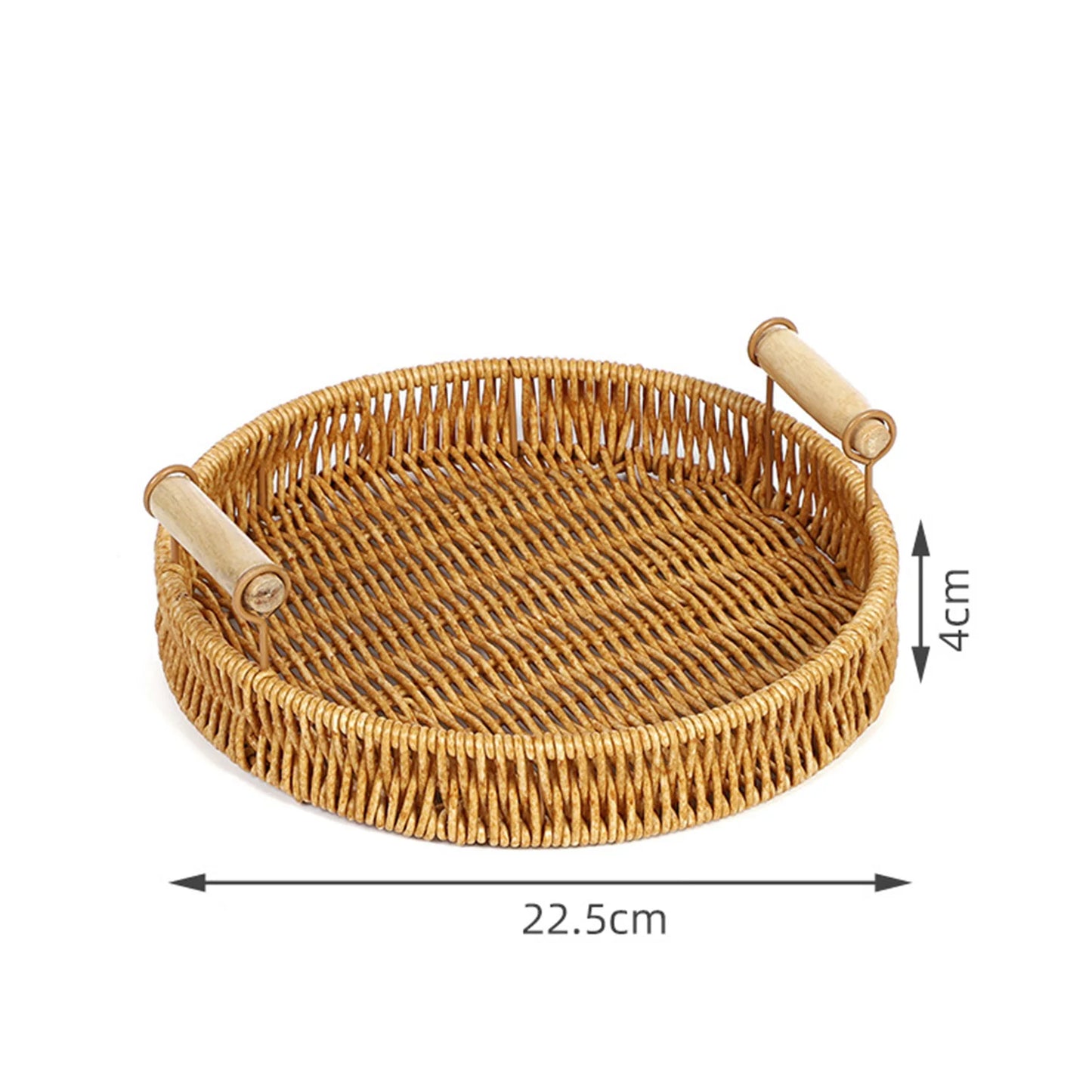 Oval Curved Rattan Wicker Woven Serving Baskets for Bread Fruit Vegetables Restaurant Serving Tabletop Display Rattan Basket