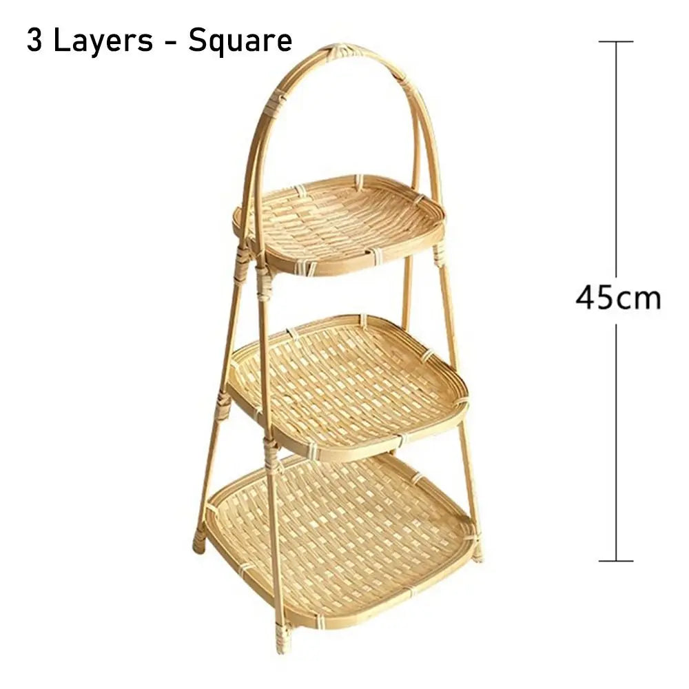 Multi-Layer Bamboo Woven Basket