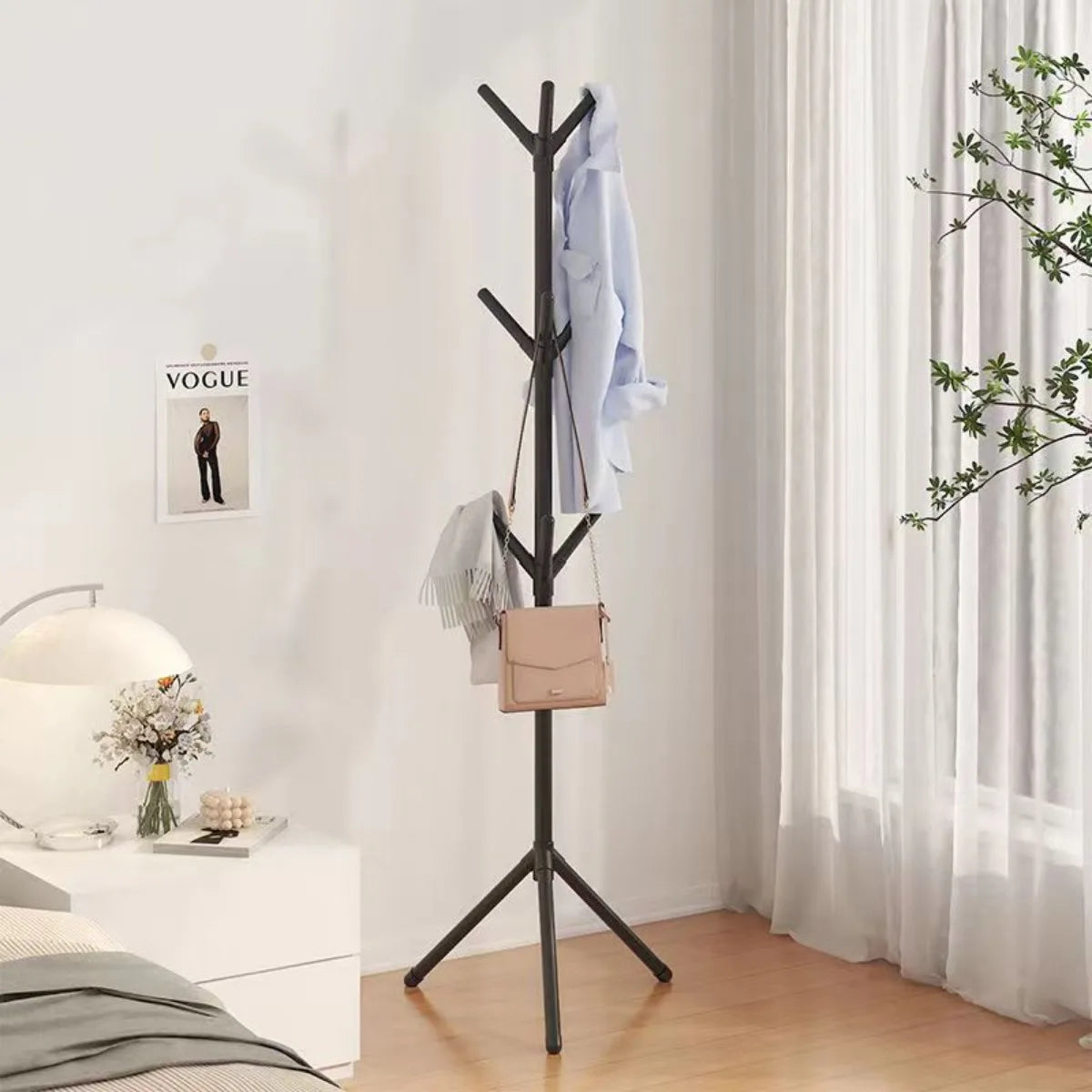 Floor-to-Ceiling Coat & Hat Rack