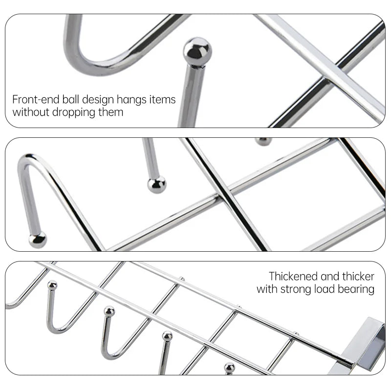 Stainless Steel Over-the-Door Cabinet Hooks