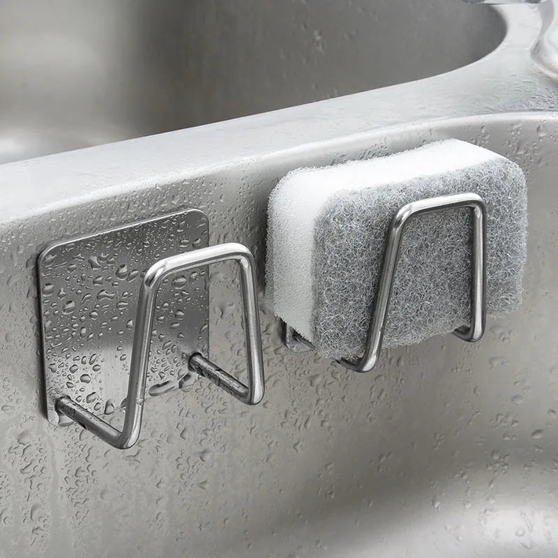 Minimalist Stainless Steel Sink Sponge Rack