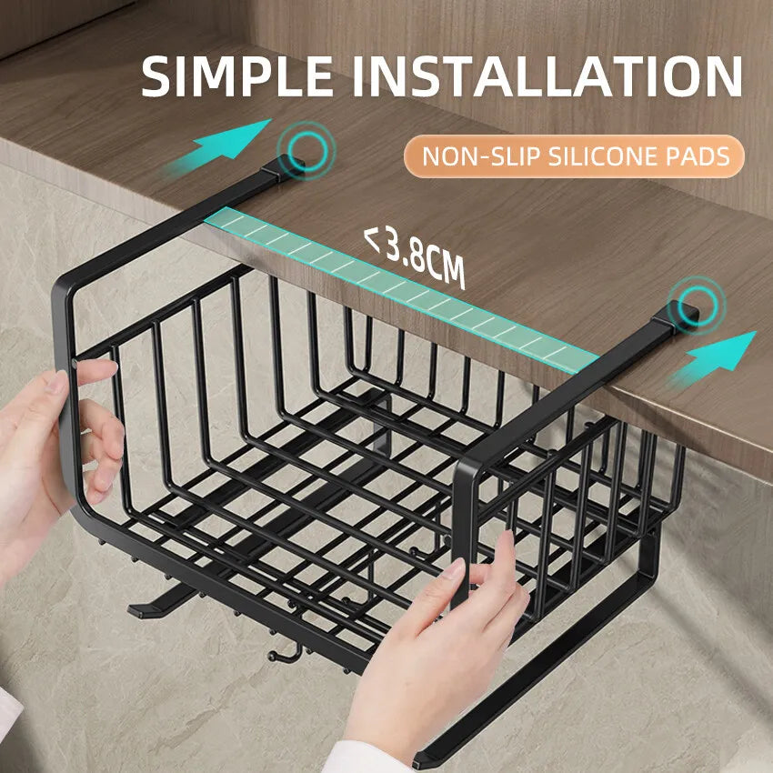 Under-Cabinet Sliding Storage Basket