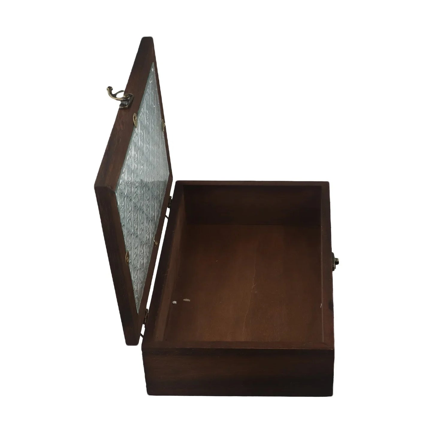 Retro Solid Wood Storage Box with Lid