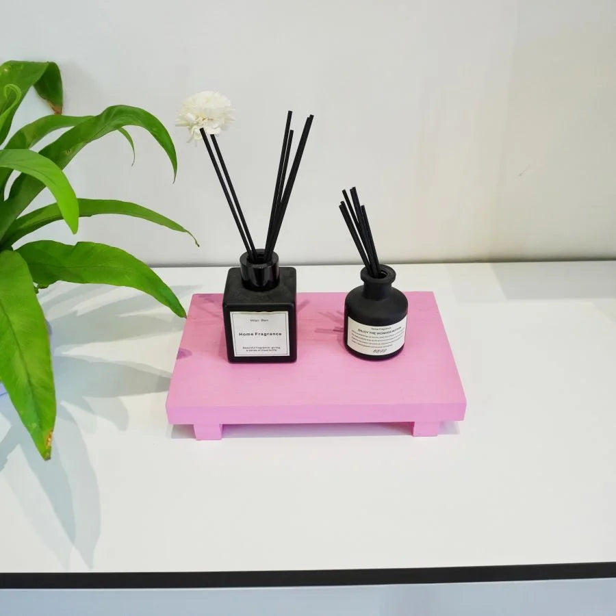 Minimalist Wooden Bathroom Pedestal Tray