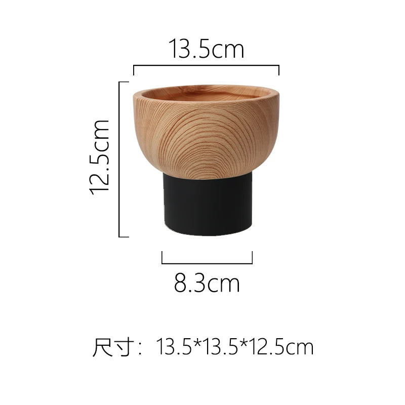Nordic Colorful Flower Pots Retro Wood Grain Painted Phalaenopsis Succulent Household Internet Celebrity Indoor Breathable