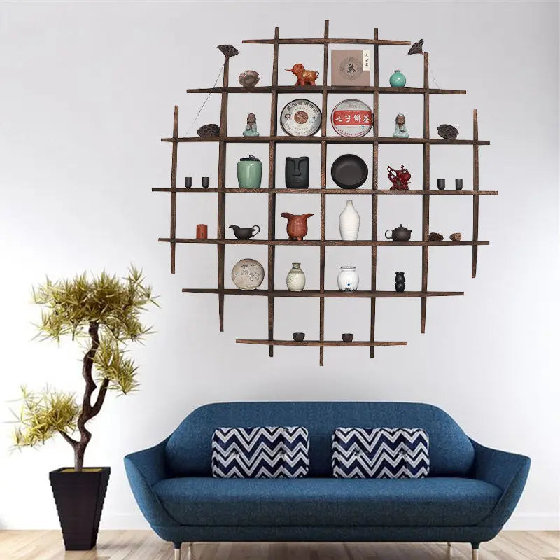 Minimalist Chinese Style Tea Set Display Rack
