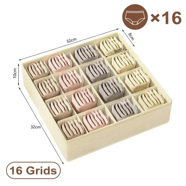 Underwear Organizer Bra Storage Box Panties Socks Storage Boxes Bedroom Wardrobe Clothes Organizer Foldable Drawer Separator Cas
