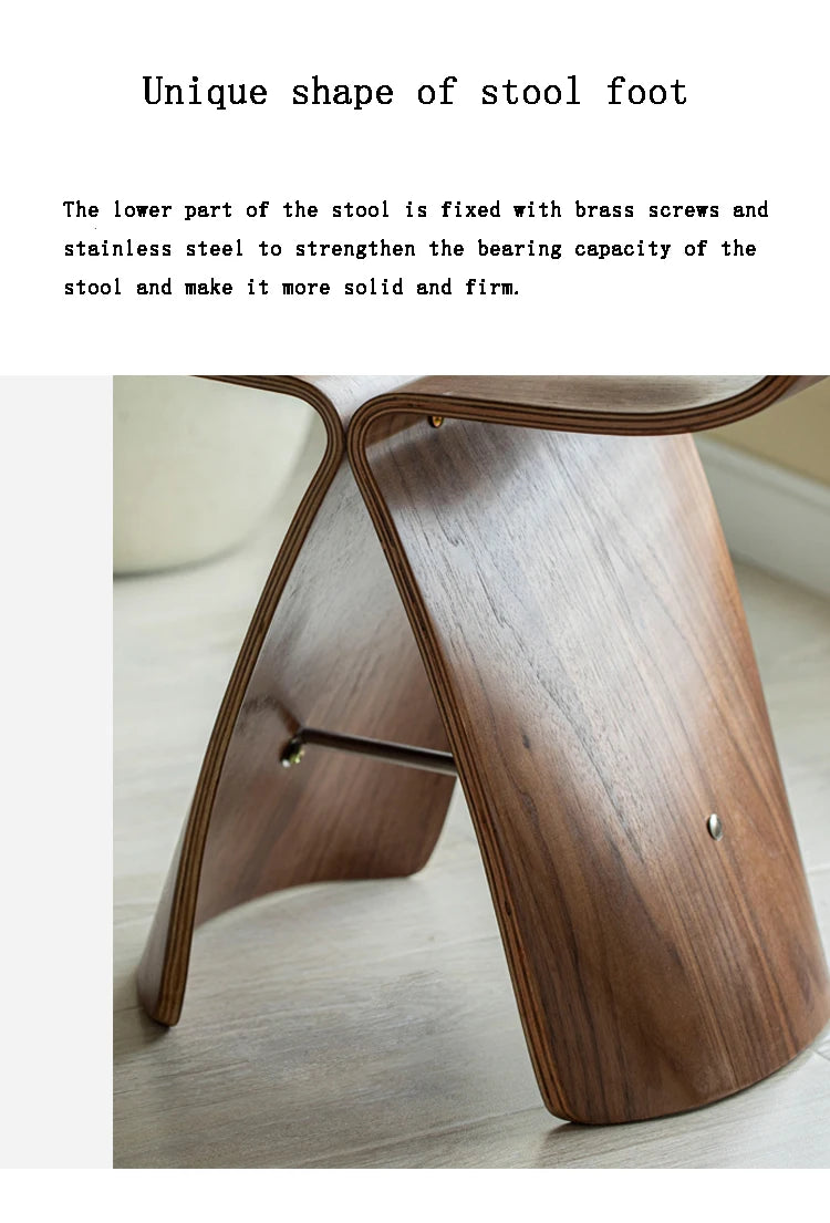 Furniture Butterfly Stool Living Room Sofa Chair Porch Shoe Changing Stool Small Bench Creative Mobile Seat Chair For Leisure