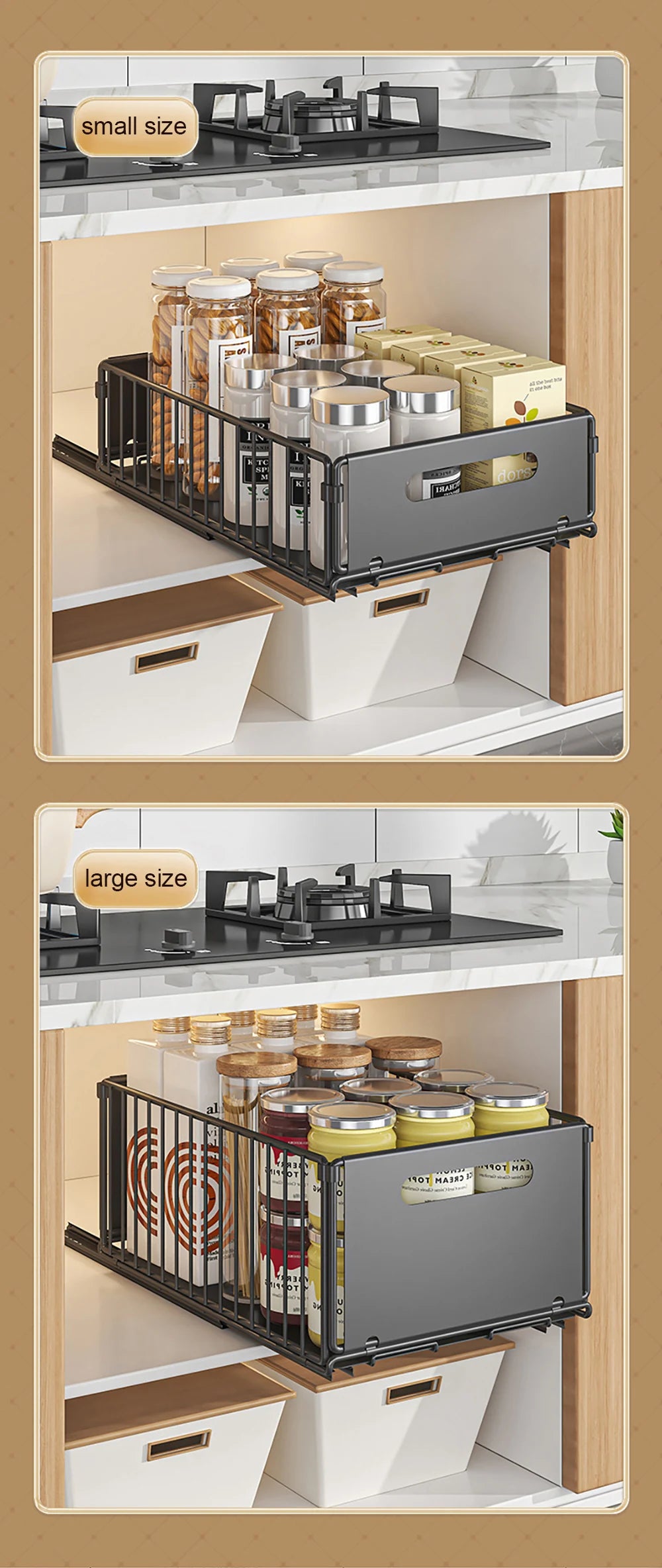 Pull-Out Kitchen Cabinet Organizer